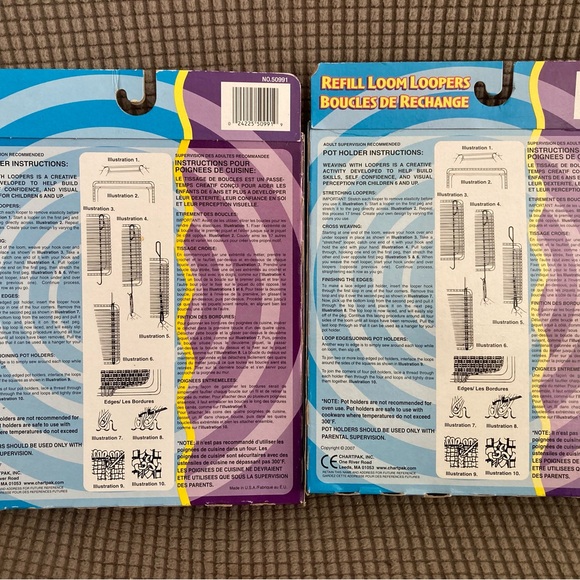 NEW Vintage Craft house Weaving Loom Set AND REFILL  Makes 8 Pot Holders Total - Picture 4 of 6